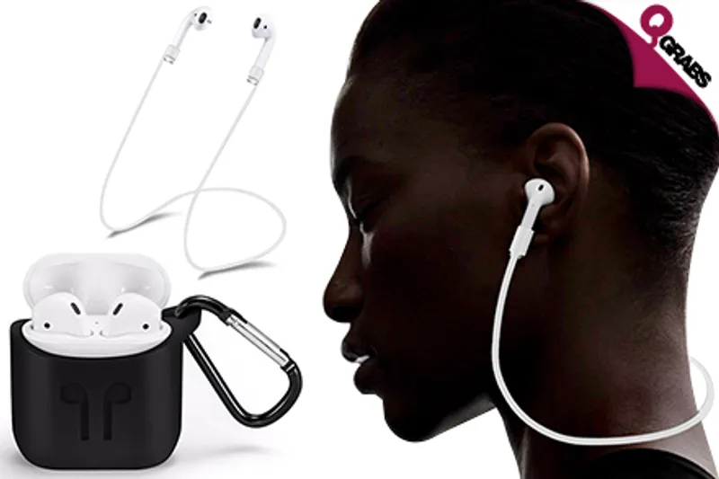 From QR15 Take Care of your Apple Airpods with Airpod Accessories - Choose from an Airpod Strap OR a PodPocket with a Carabiner! (Up to QR210 Value)